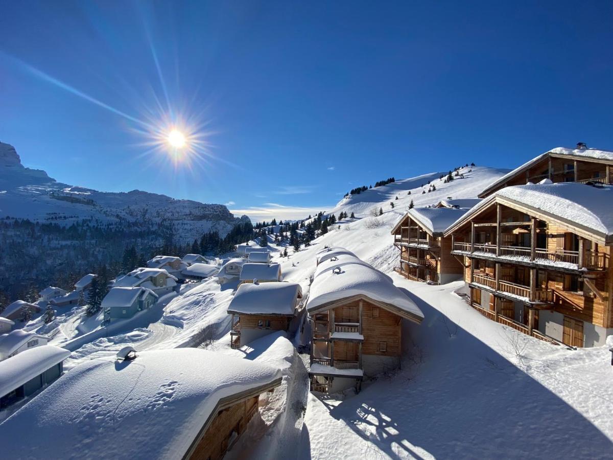 Vue Panoramique Sur Les Montagnes Plein Sud - T2 Skis Aux Pieds, Piscine & Spa Flaine Luaran gambar