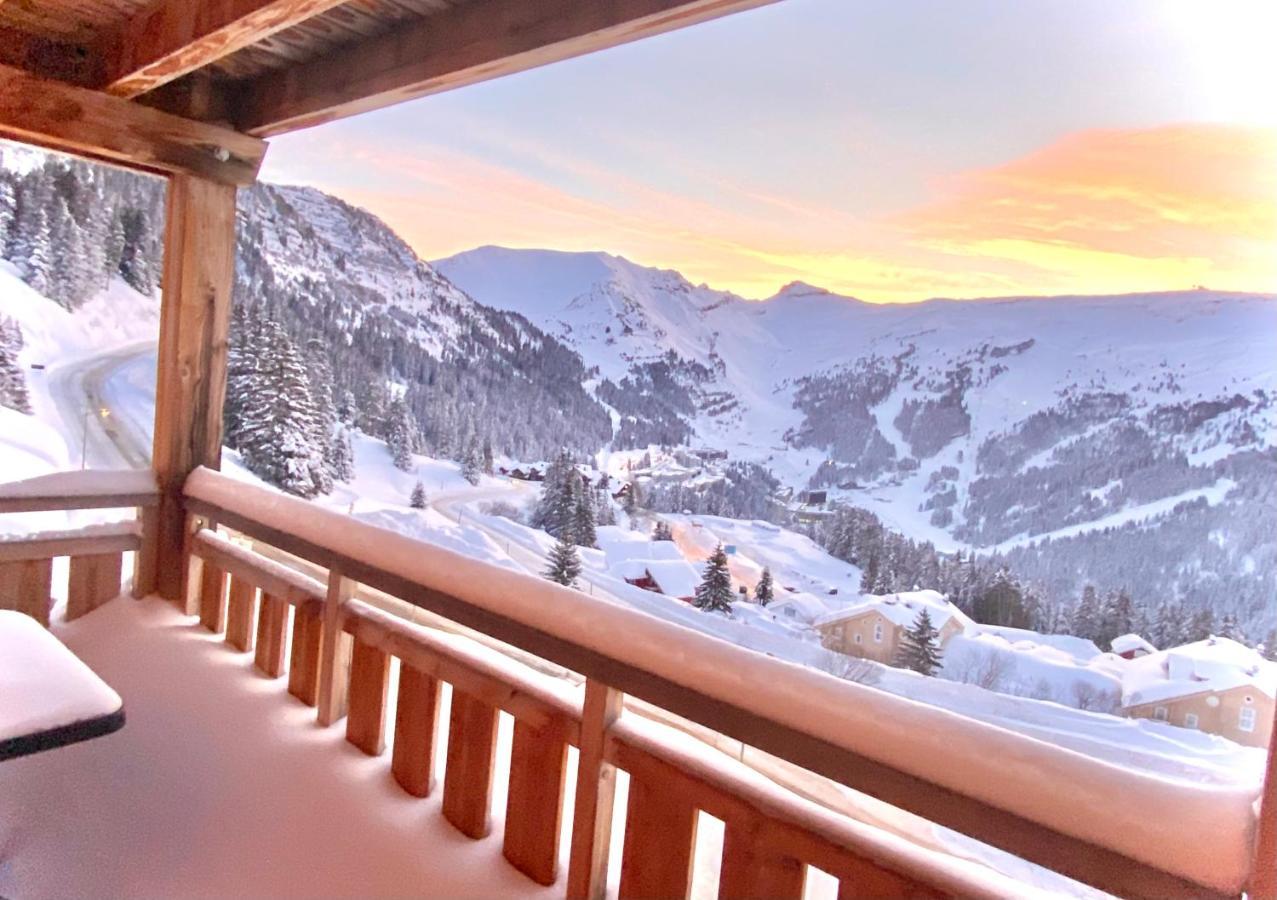 Vue Panoramique Sur Les Montagnes Plein Sud - T2 Skis Aux Pieds, Piscine & Spa Flaine Luaran gambar