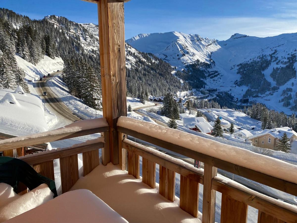 Vue Panoramique Sur Les Montagnes Plein Sud - T2 Skis Aux Pieds, Piscine & Spa Flaine Luaran gambar