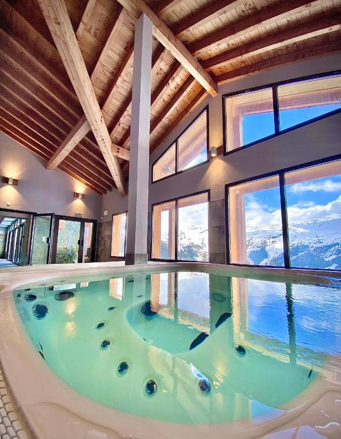 Vue Panoramique Sur Les Montagnes Plein Sud - T2 Skis Aux Pieds, Piscine & Spa Flaine Luaran gambar