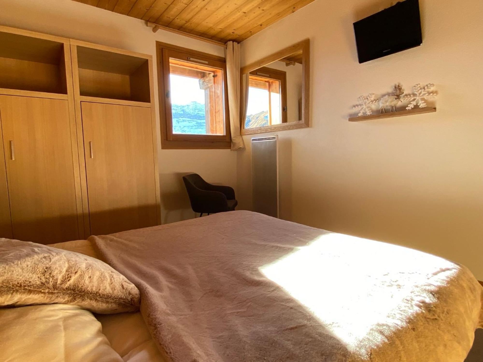 Vue Panoramique Sur Les Montagnes Plein Sud - T2 Skis Aux Pieds, Piscine & Spa Flaine Bilik gambar